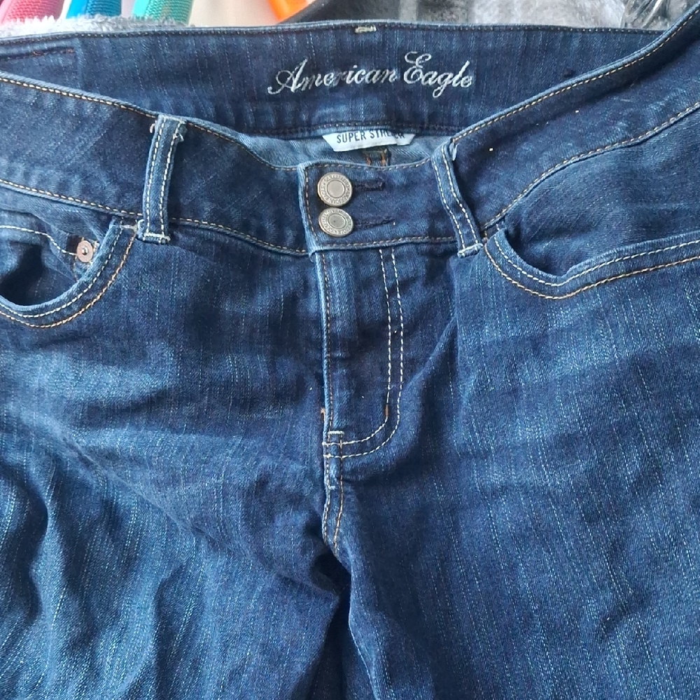 American Eagle Outfitters Women's Dark Blue Skinny Jeans